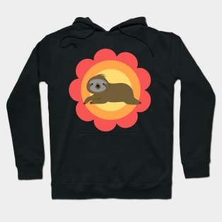 Cute Sloth Flower Hoodie